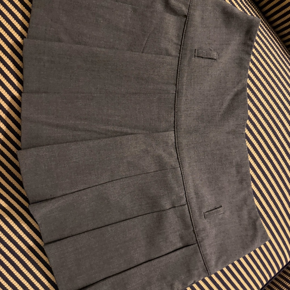 Grey Pleated Skirt